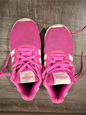 Adidas Kids Hot Pink and White Sneakers size 12
